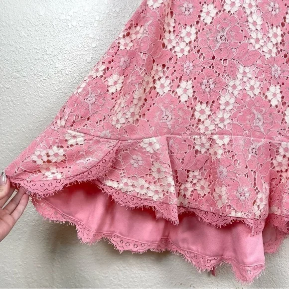 NBD Marilyn Blush & Ivory Lace Sleeveless Dress Size XL Women - Picture 5 of 15